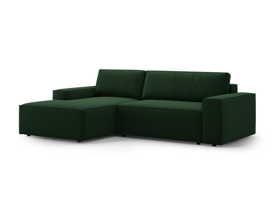 Velveto kampinė sofa-lova su dėže Jodie
