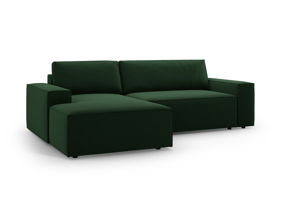 Velveto kampinė sofa-lova su dėže Jodie