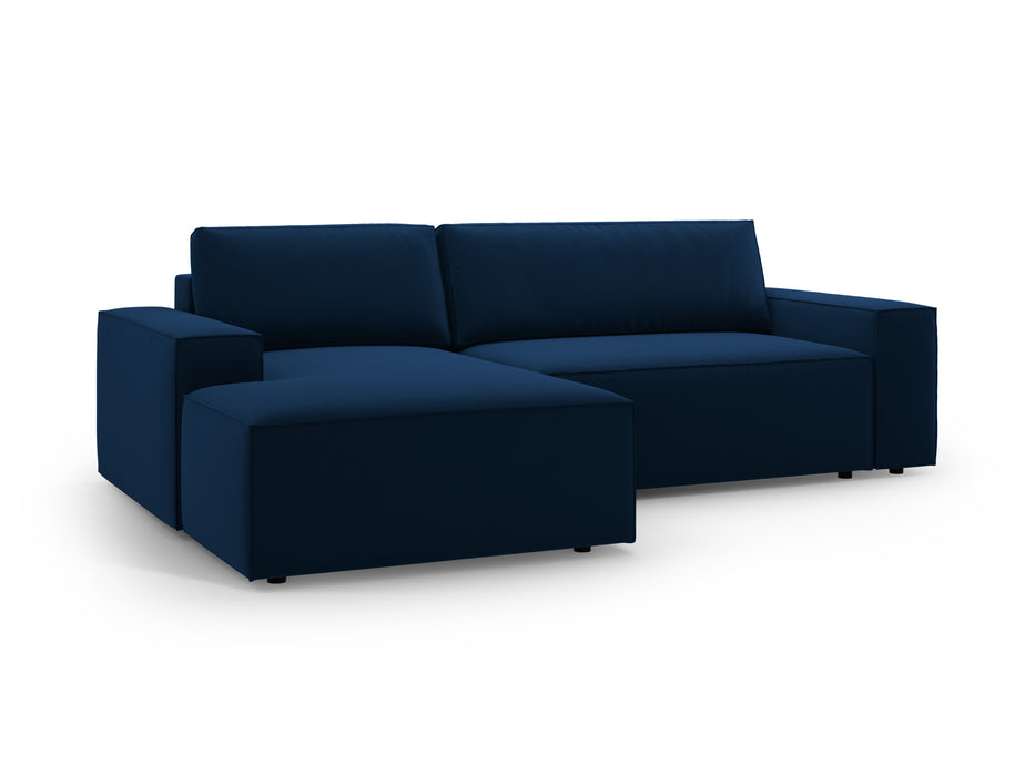 Velveto kampinė sofa-lova su dėže Jodie
