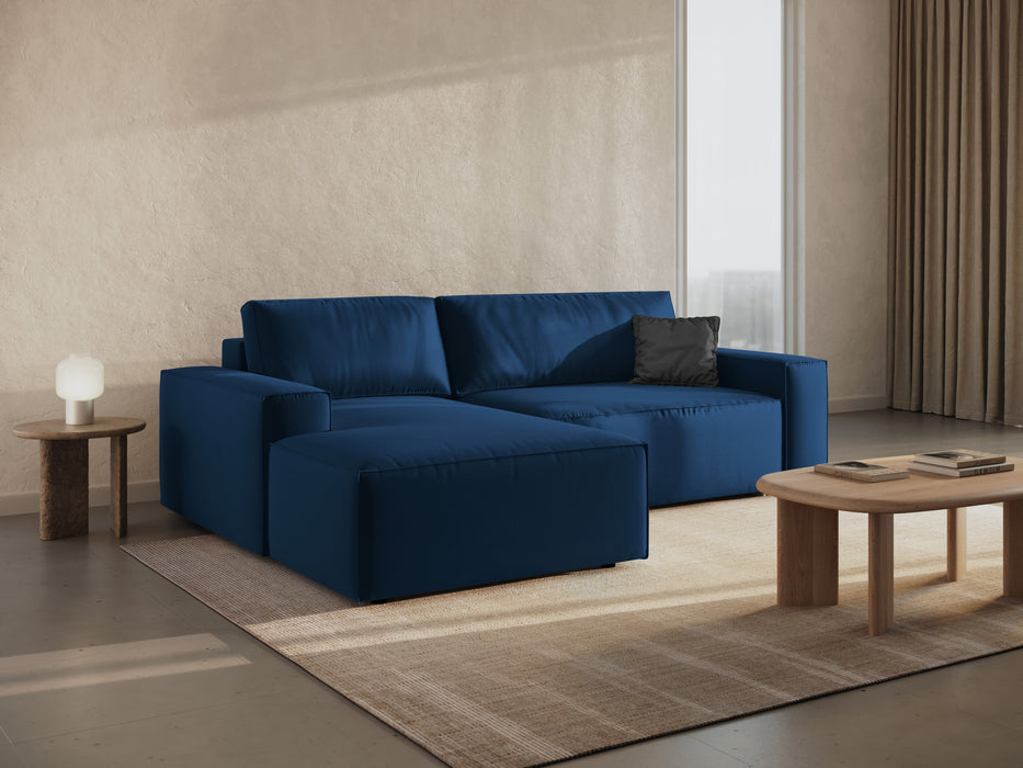 Velveto kampinė sofa-lova su dėže Jodie