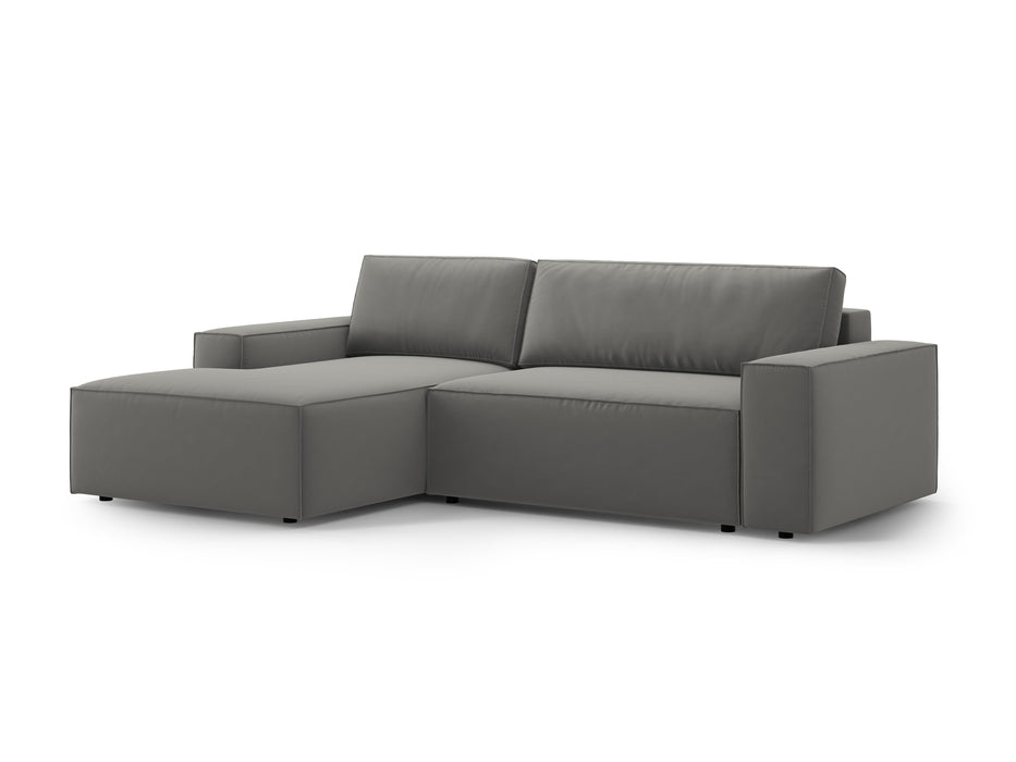 Velveto kampinė sofa-lova su dėže Jodie
