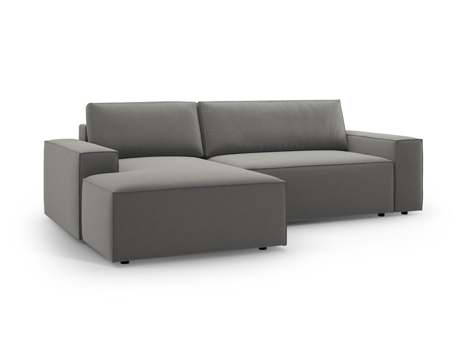 Velveto kampinė sofa-lova su dėže Jodie