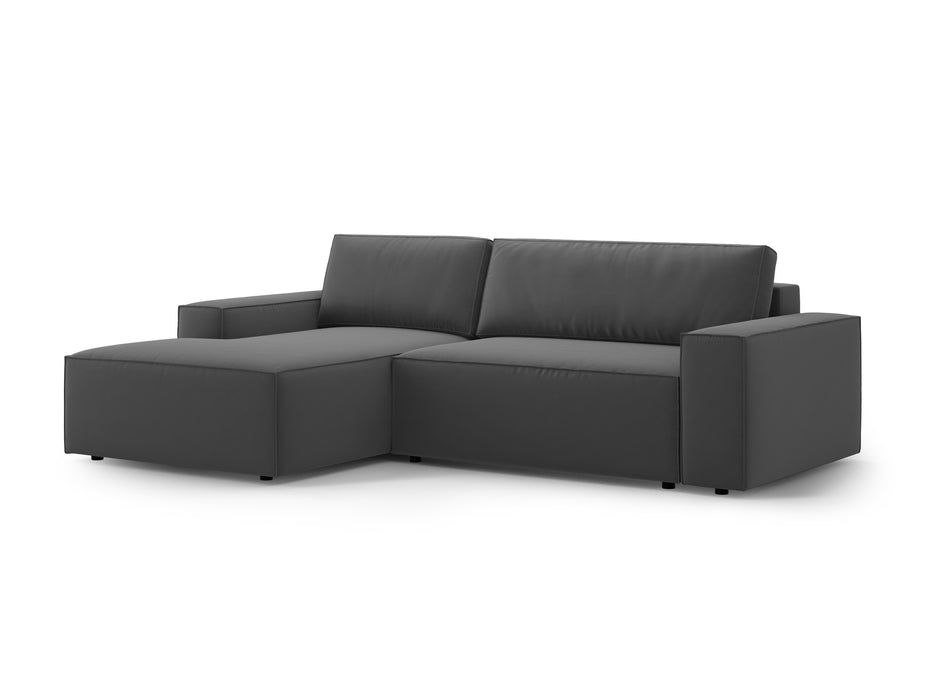 Velveto kampinė sofa-lova su dėže Jodie
