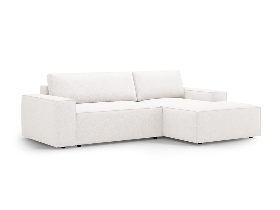 Kampinė bouclé sofa-lova su dėže Jodie