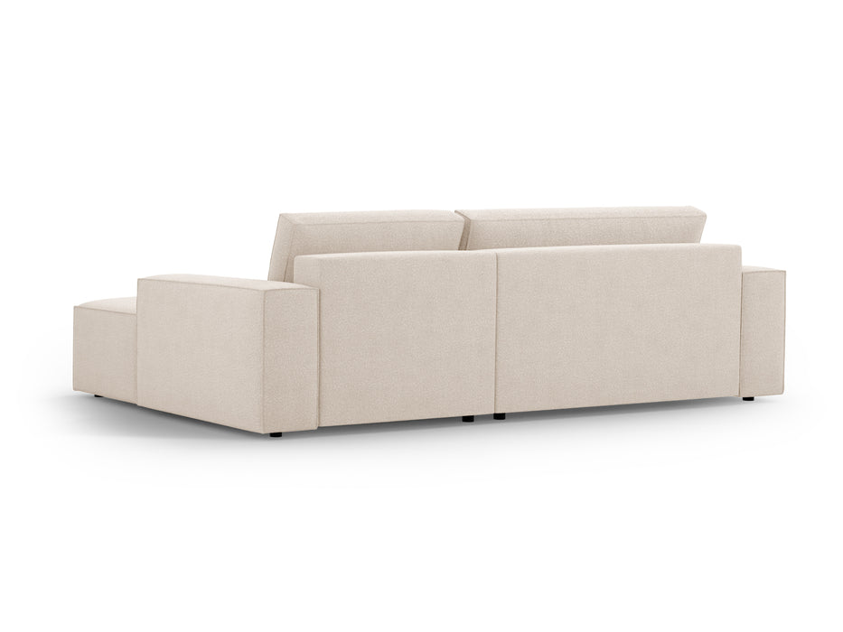 Kampinė bouclé sofa-lova su dėže Jodie