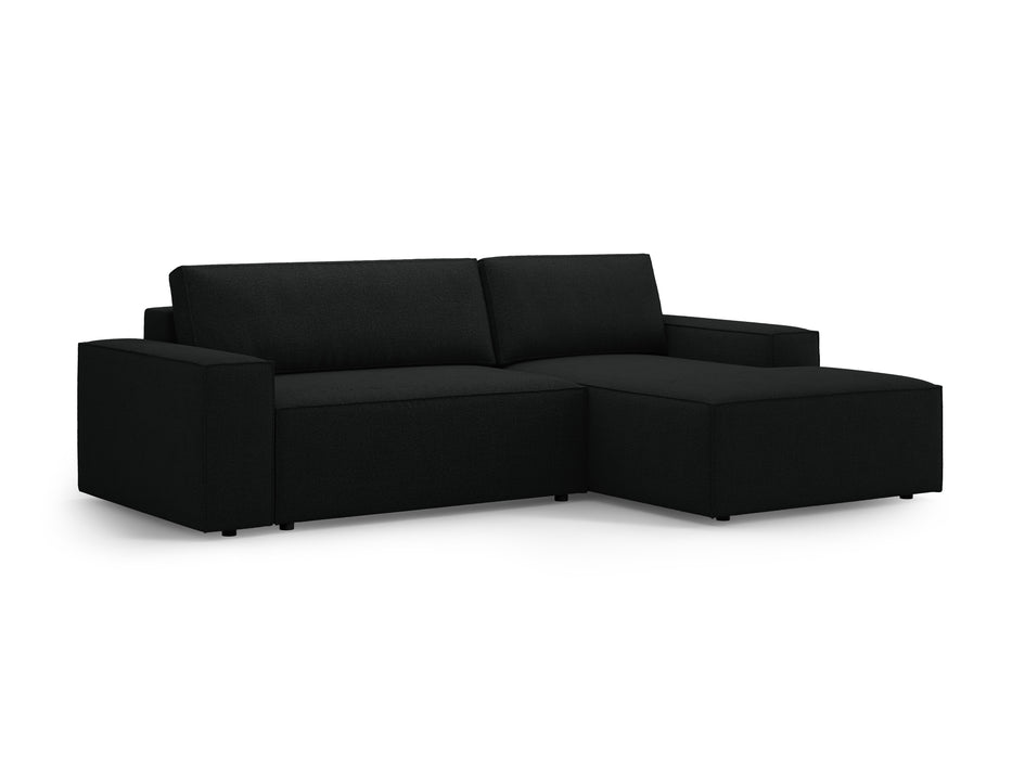 Kampinė bouclé sofa-lova su dėže Jodie