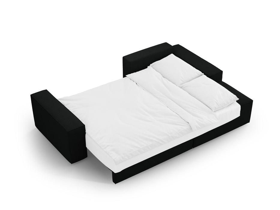 Kampinė bouclé sofa-lova su dėže Jodie