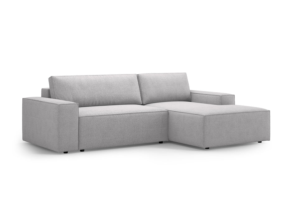 Kampinė bouclé sofa-lova su dėže Jodie