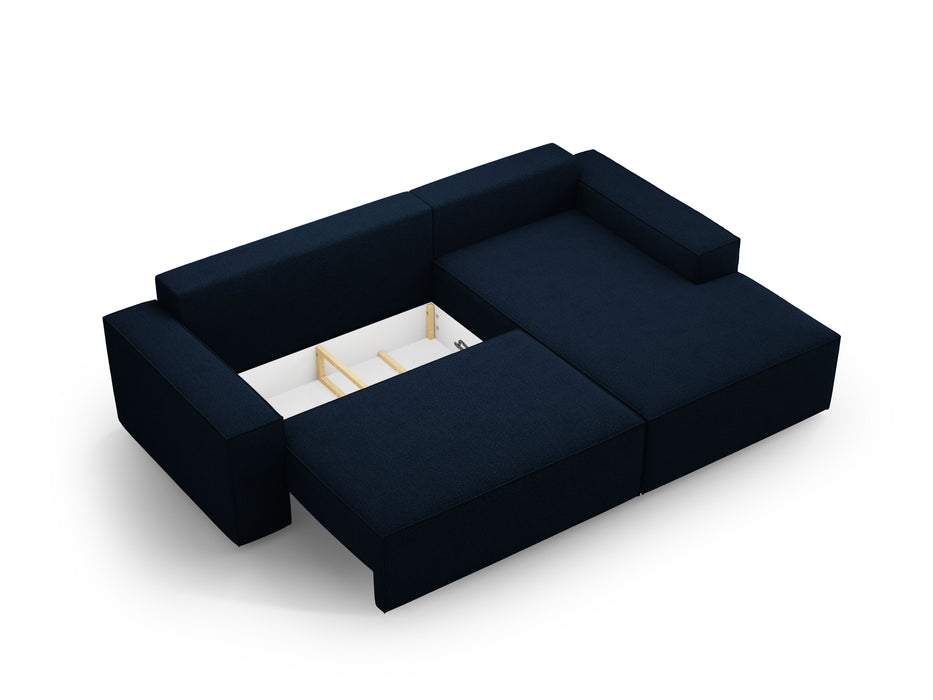 Kampinė bouclé sofa-lova su dėže Jodie