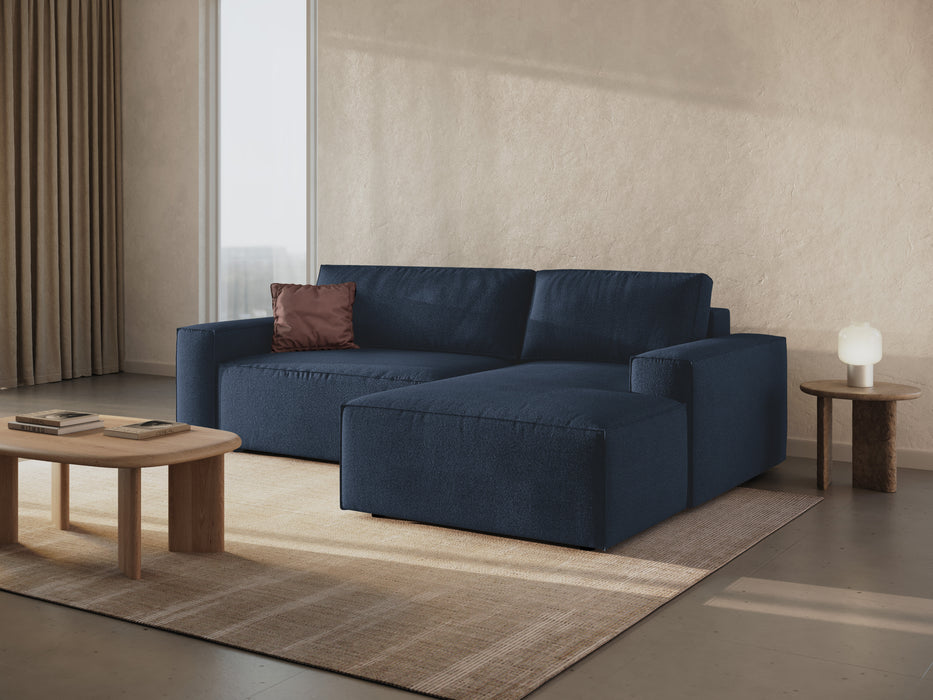 Kampinė bouclé sofa-lova su dėže Jodie