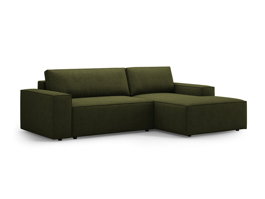 Kampinė bouclé sofa-lova su dėže Jodie