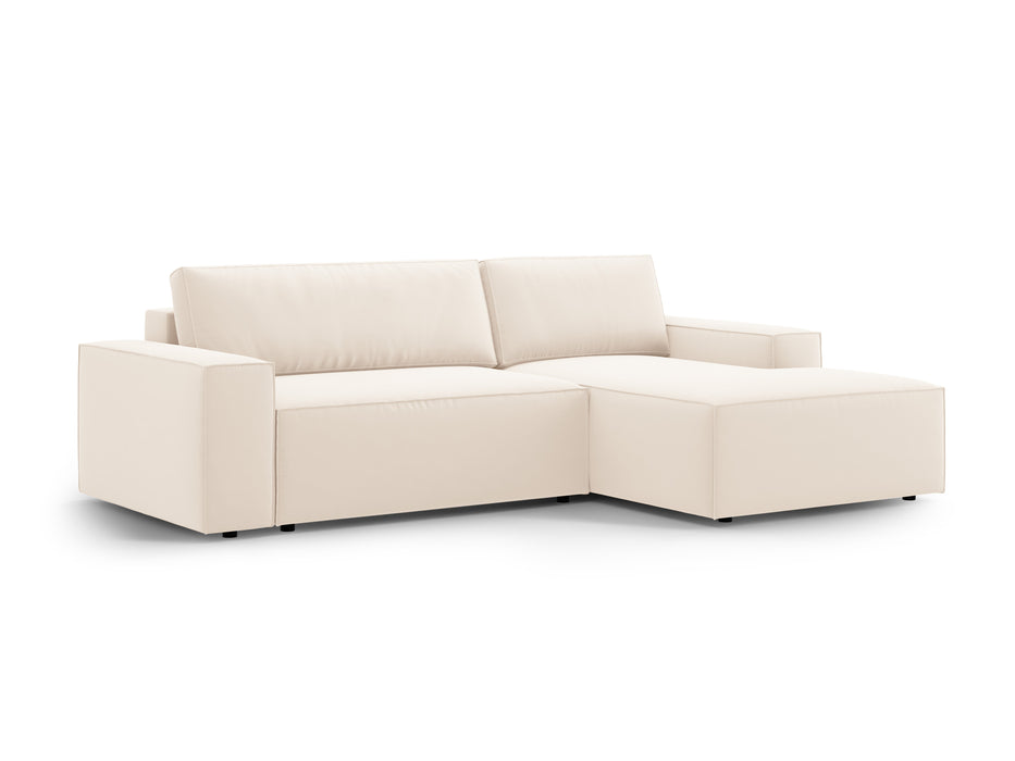 Velveto kampinė sofa-lova su dėže Jodie