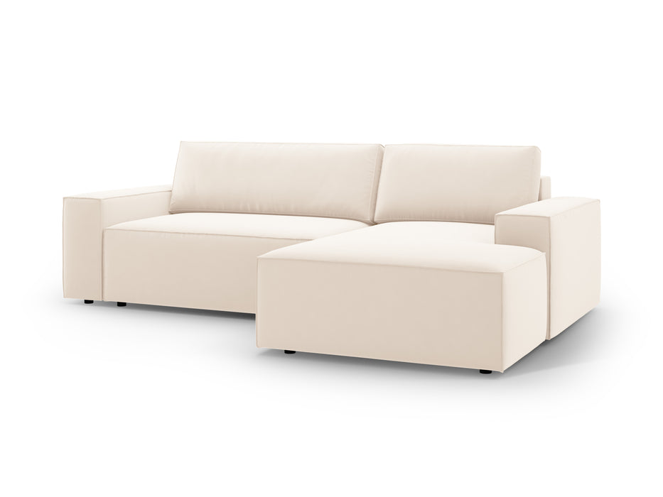 Velveto kampinė sofa-lova su dėže Jodie