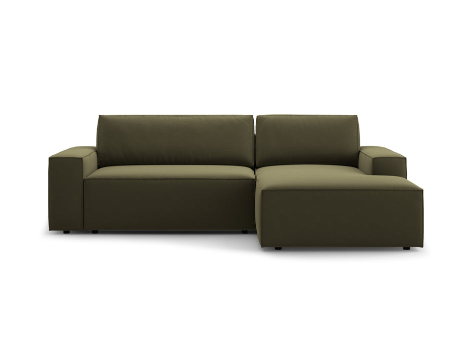 Velveto kampinė sofa-lova su dėže Jodie