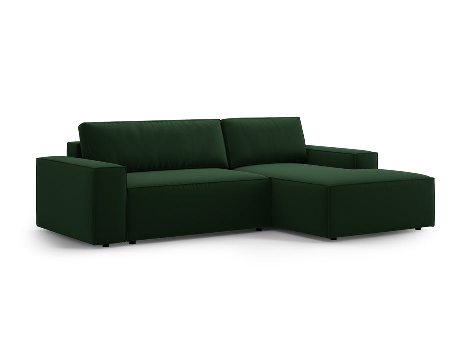 Velveto kampinė sofa-lova su dėže Jodie