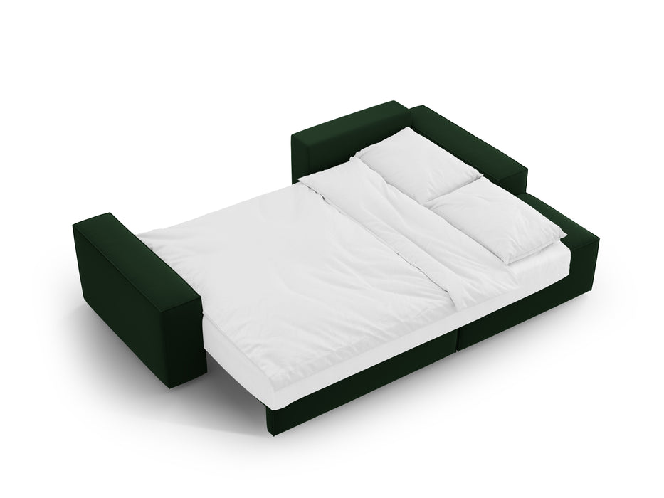 Velveto kampinė sofa-lova su dėže Jodie