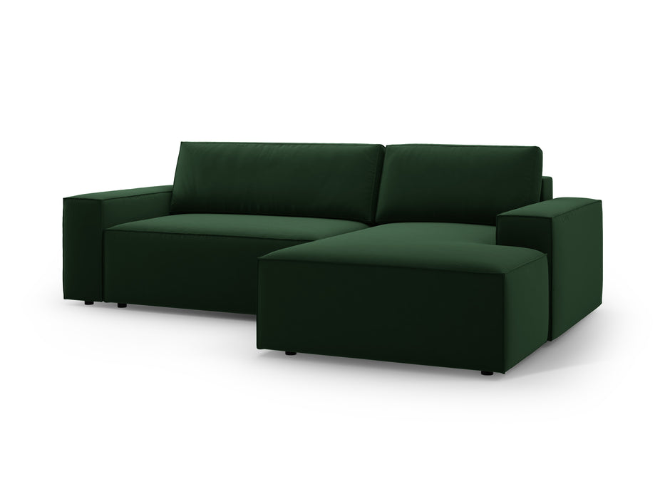 Velveto kampinė sofa-lova su dėže Jodie