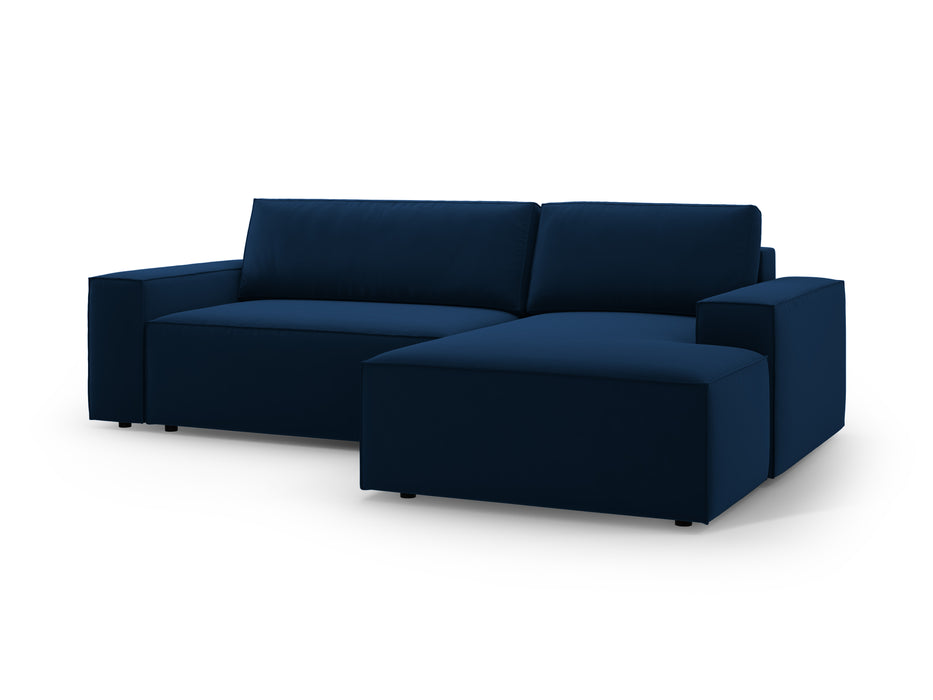 Velveto kampinė sofa-lova su dėže Jodie