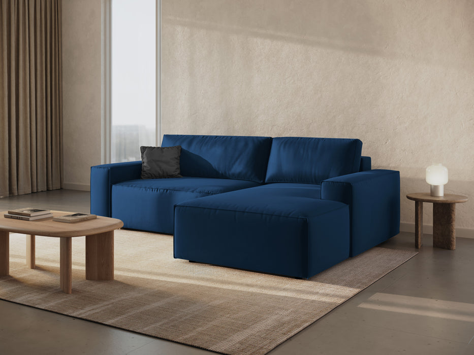 Velveto kampinė sofa-lova su dėže Jodie