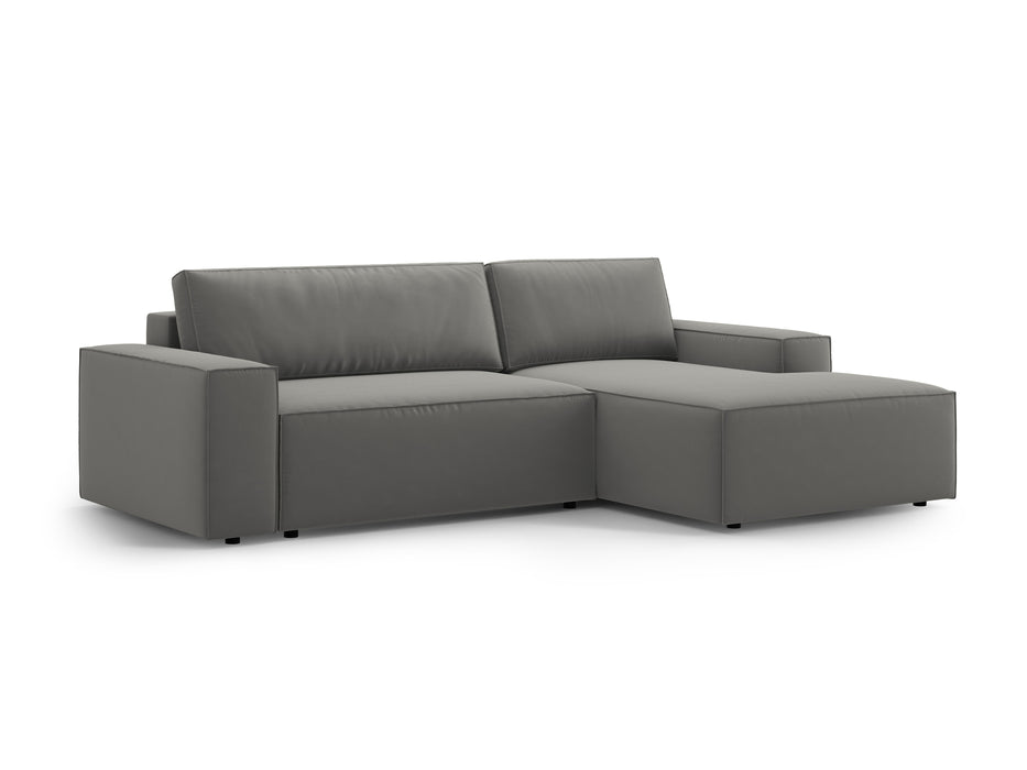 Velveto kampinė sofa-lova su dėže Jodie