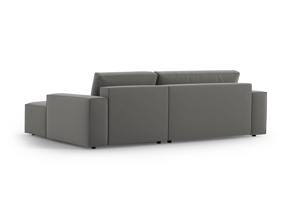 Velveto kampinė sofa-lova su dėže Jodie
