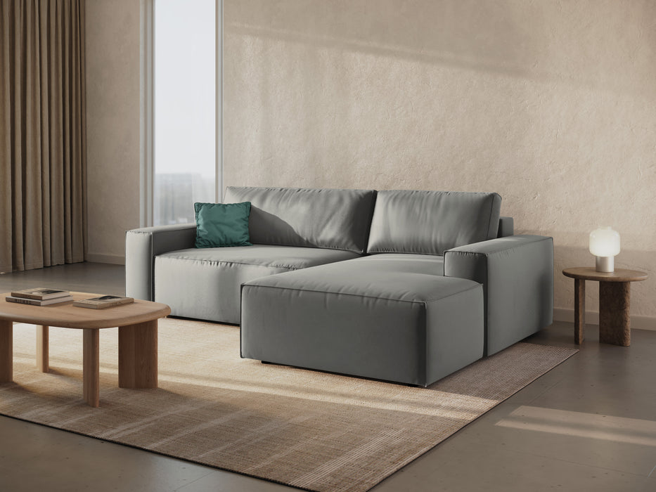 Velveto kampinė sofa-lova su dėže Jodie