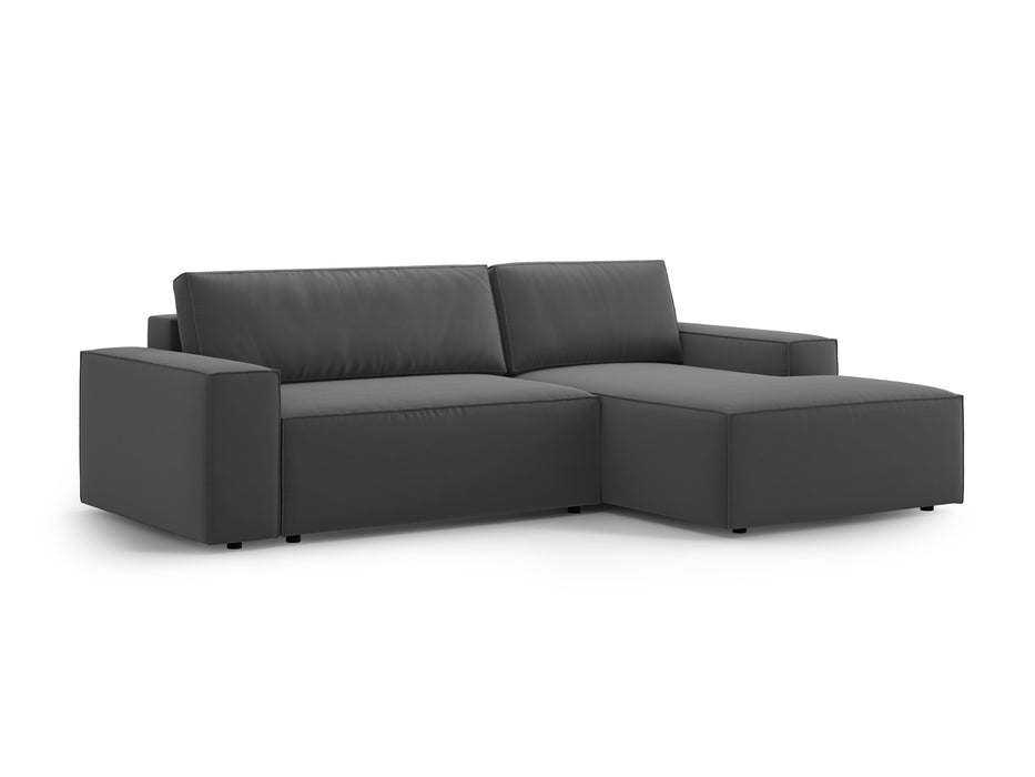 Velveto kampinė sofa-lova su dėže Jodie