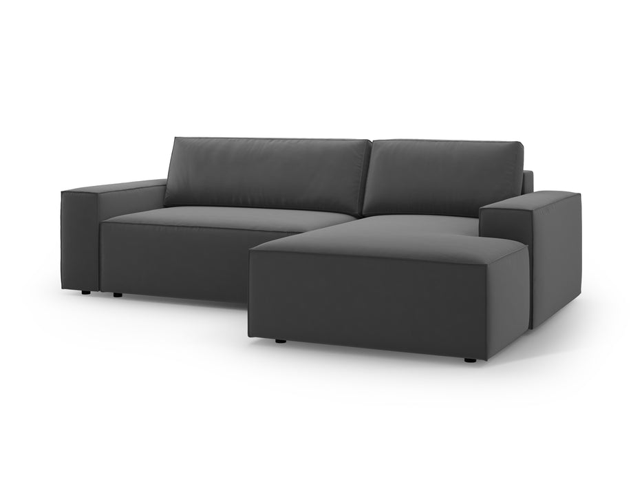 Velveto kampinė sofa-lova su dėže Jodie