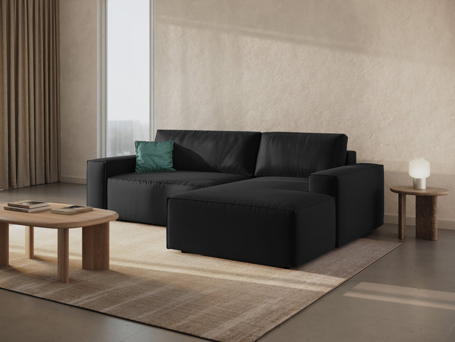 Velveto kampinė sofa-lova su dėže Jodie