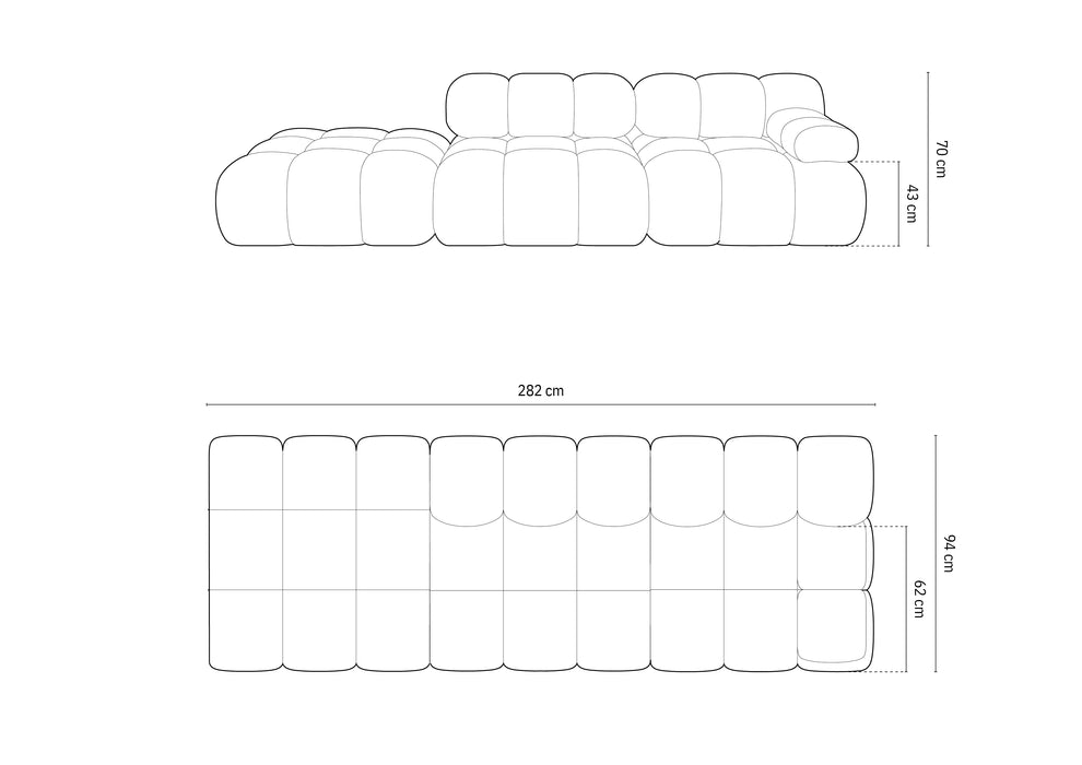 Velveto modulinė sofa Bellis