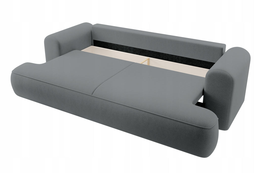 Trivietė aksominė sofa Ovu