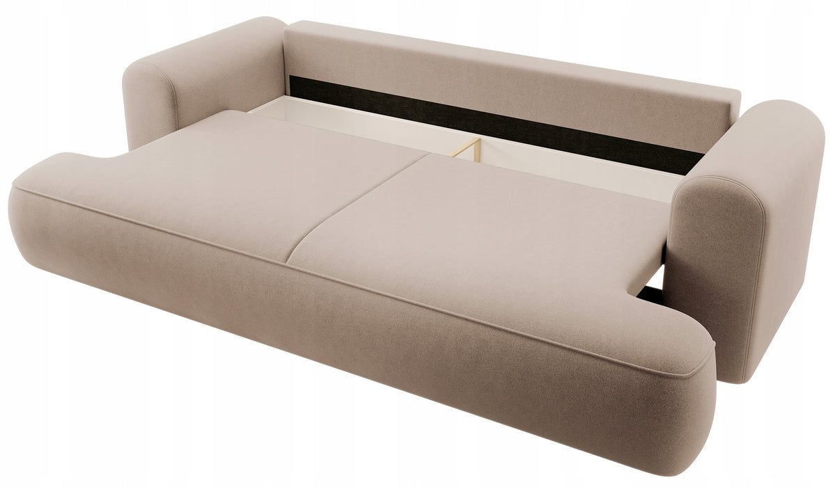 Trivietė aksominė sofa Ovu