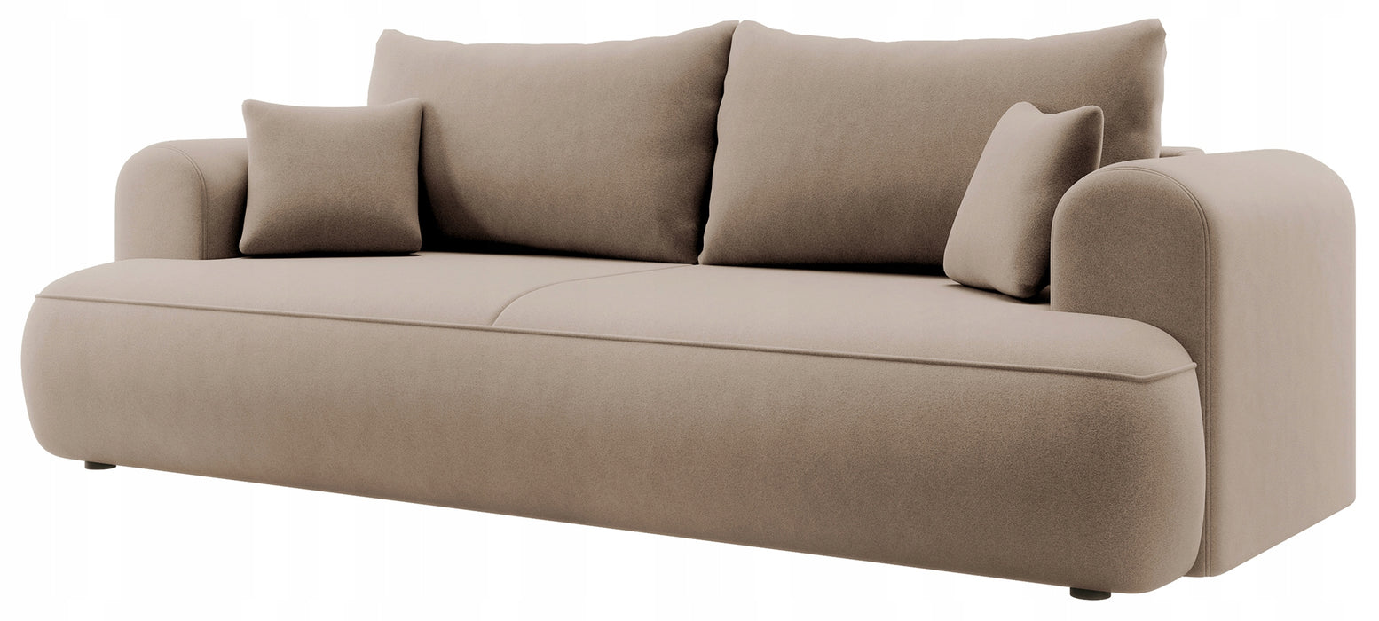 Trivietė aksominė sofa Ovu
