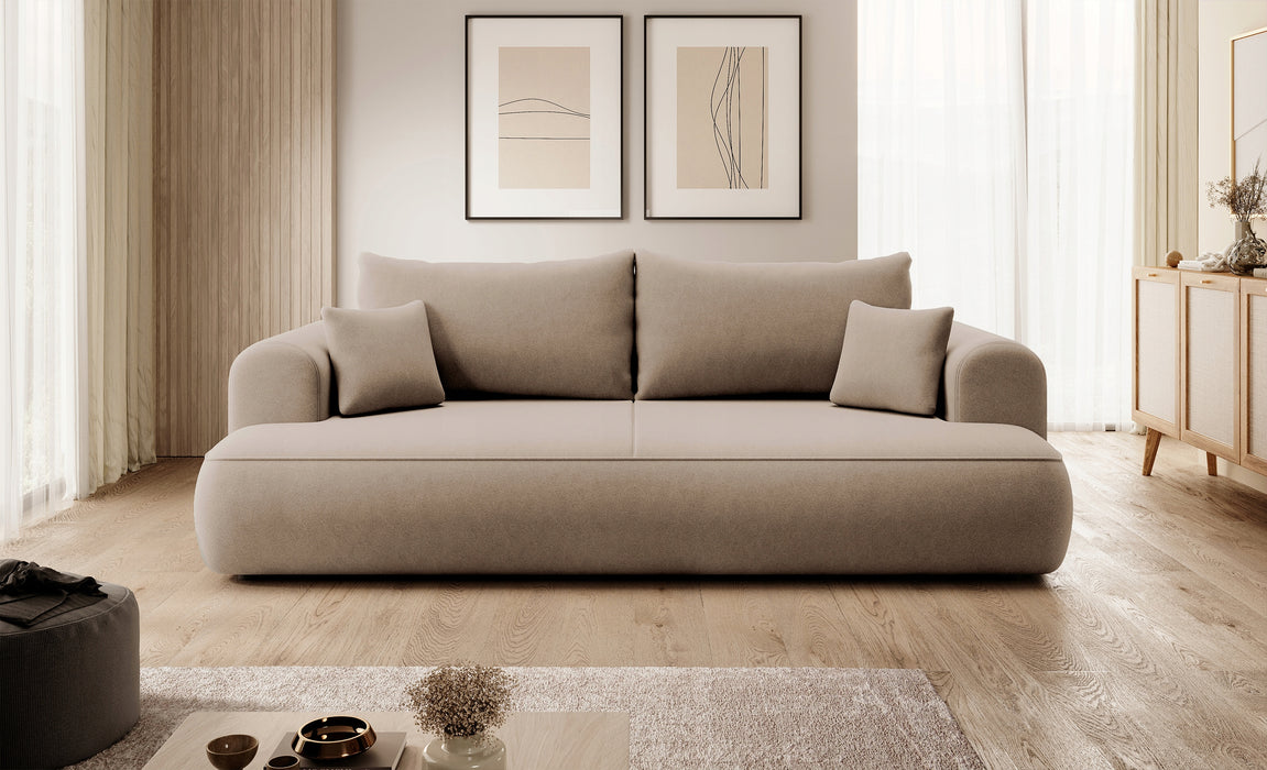 Trivietė aksominė sofa Ovu