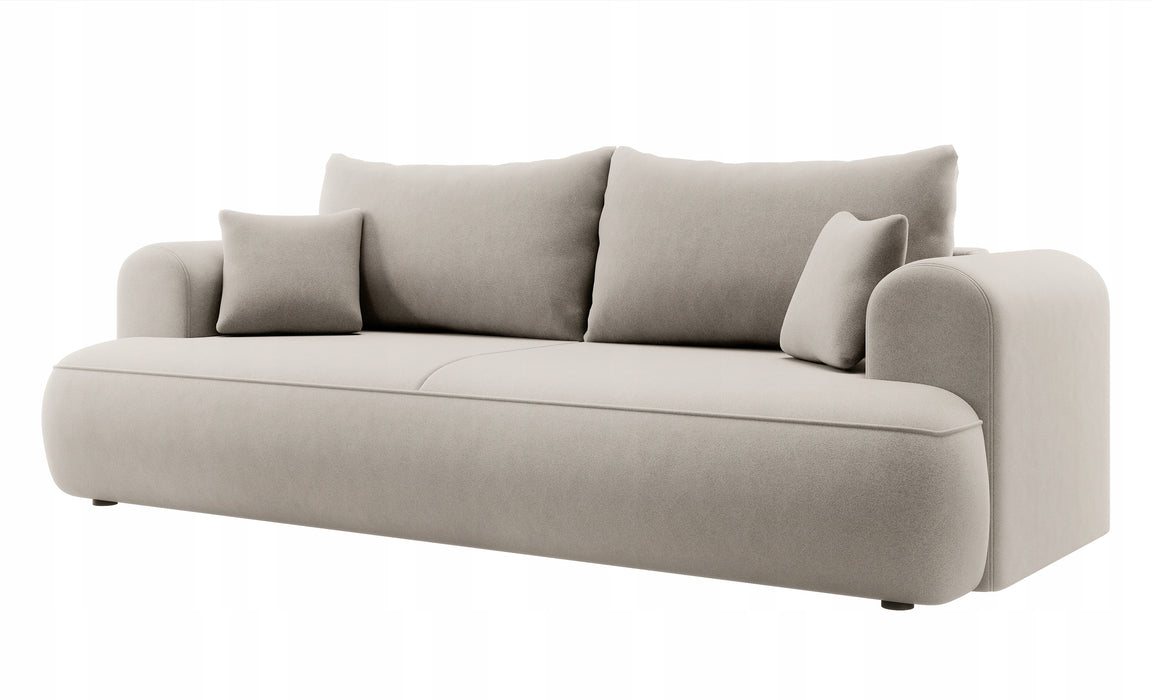 Trivietė aksominė sofa Ovu