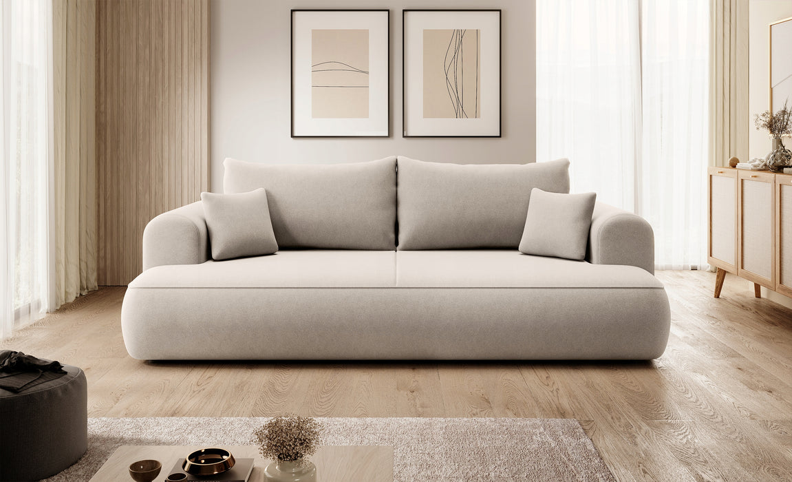 Trivietė aksominė sofa Ovu