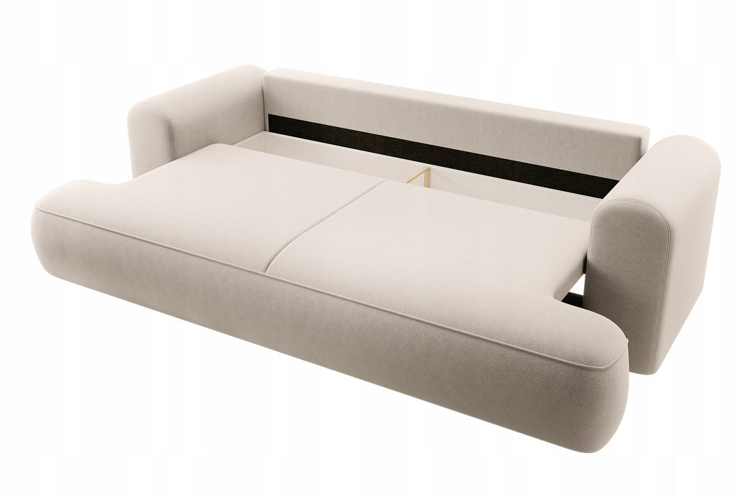 Trivietė aksominė sofa Ovu