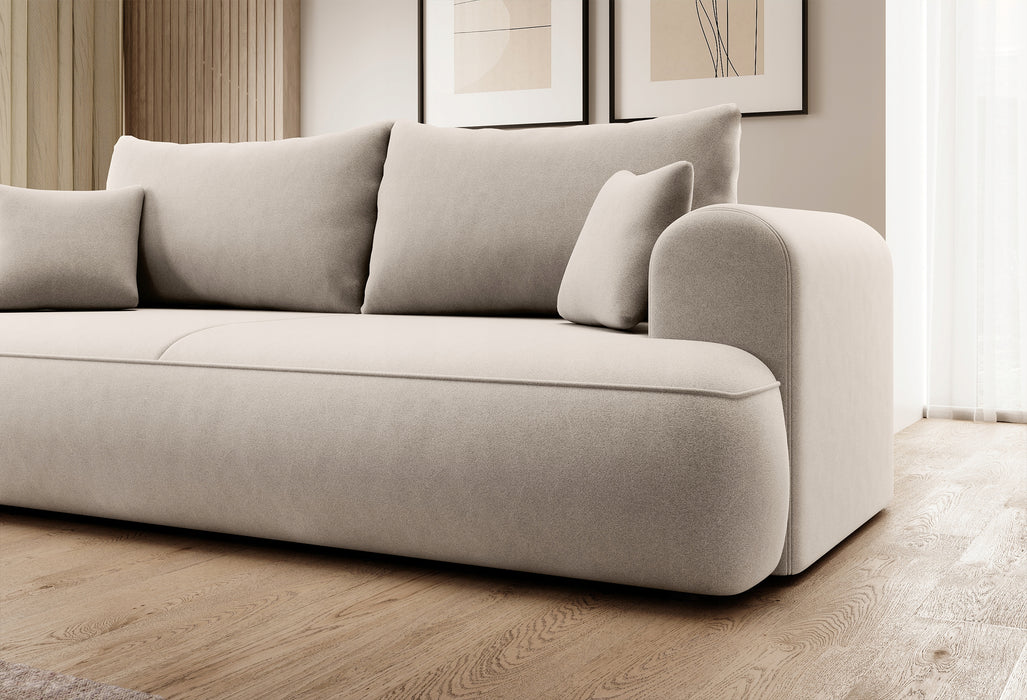 Trivietė aksominė sofa Ovu
