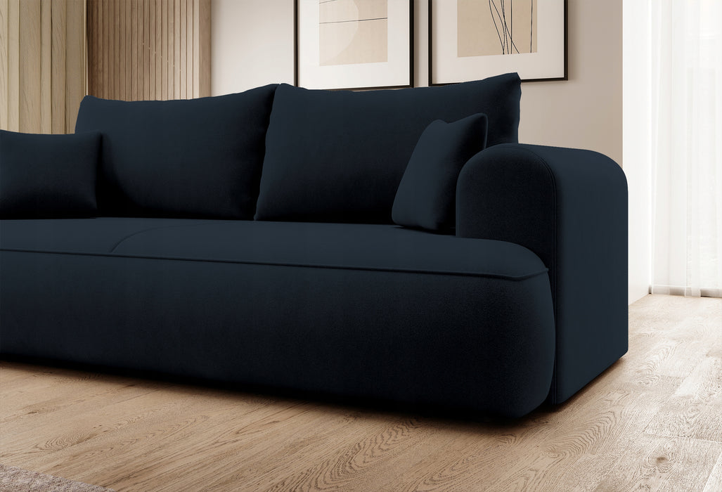 Trivietė aksominė sofa Ovu
