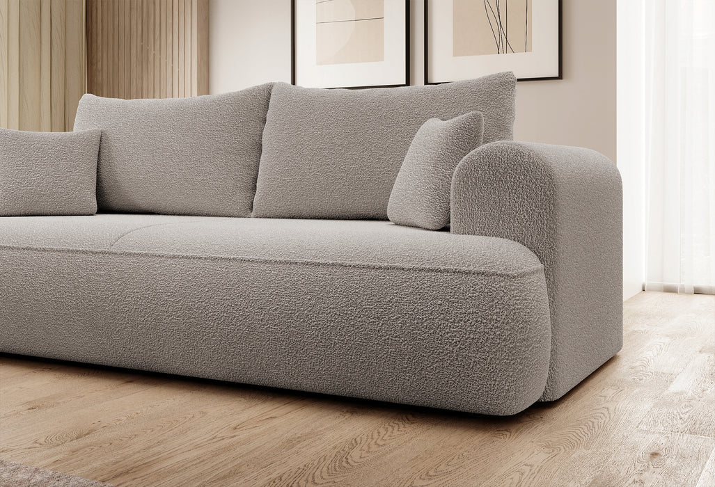 Trivietė bouclé sofa Ovu
