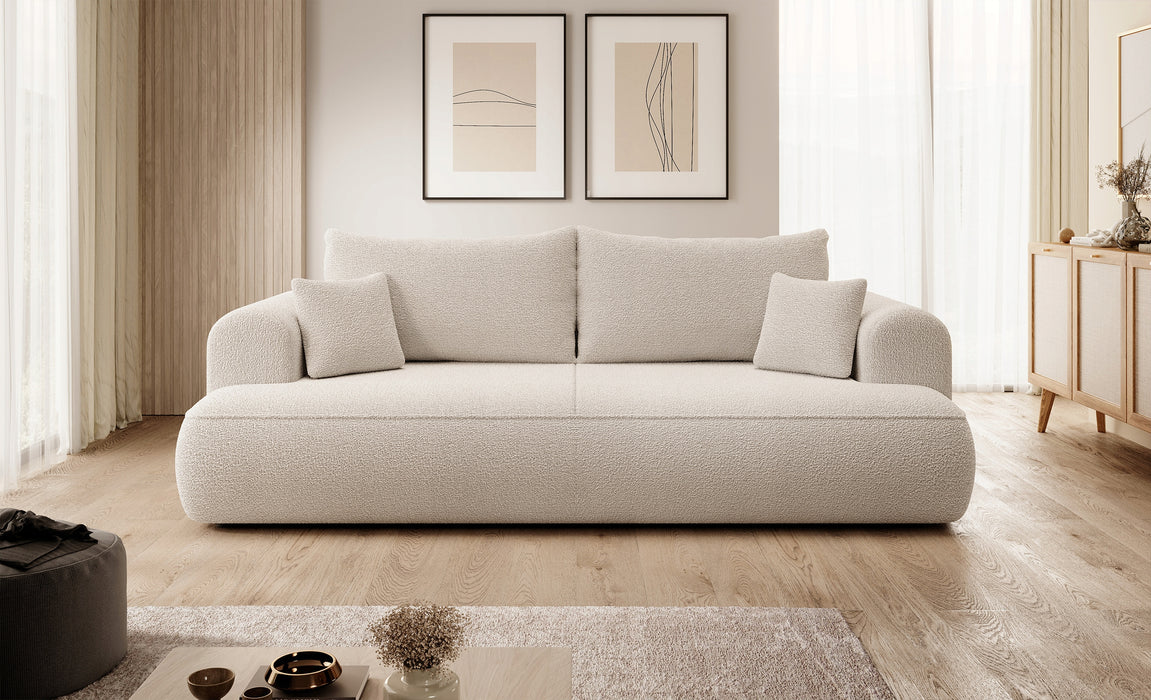 Trivietė bouclé sofa Ovu