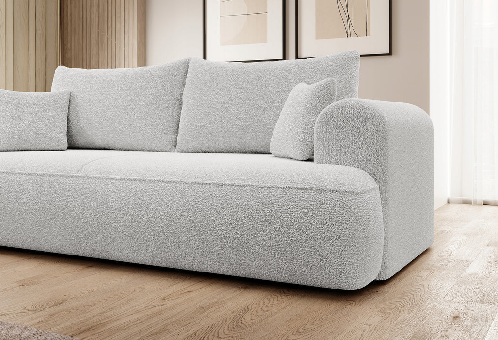 Trivietė bouclé sofa Ovu