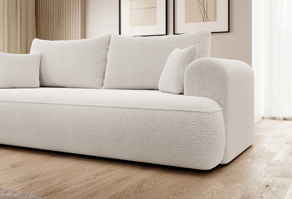 Trivietė bouclé sofa Ovu