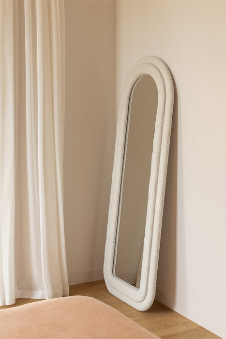 Wall mirror with fabric Ilai