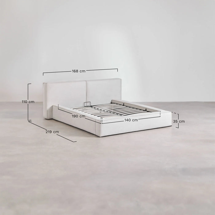 Lunari bed with bedding box
