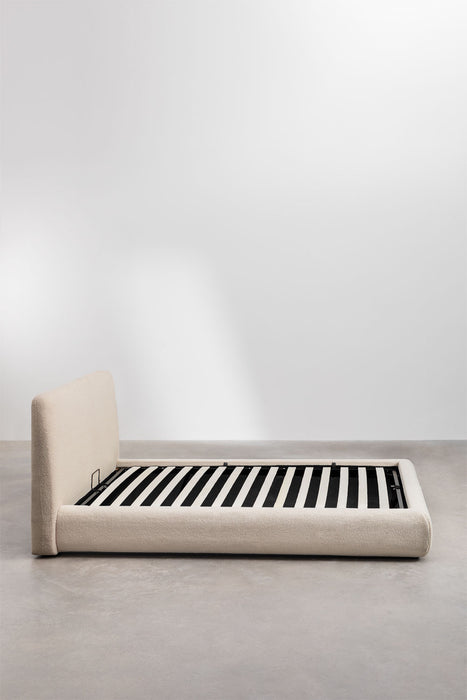 Bed Norena bouclé with bed linen box