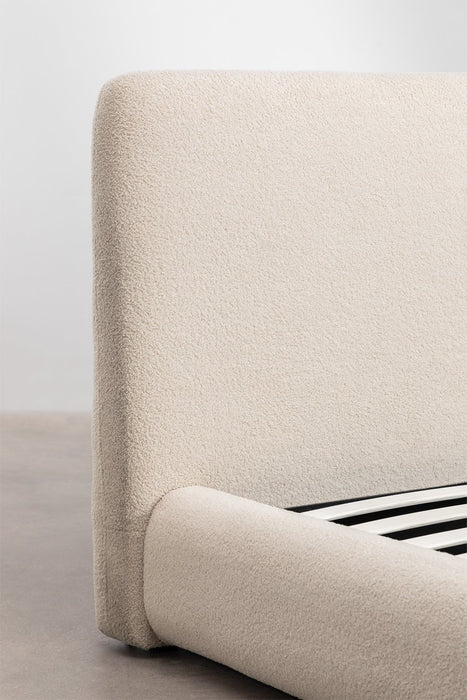 Bed Norena bouclé with bed linen box