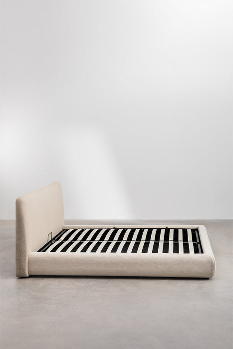 Bed Norena bouclé with bed linen box