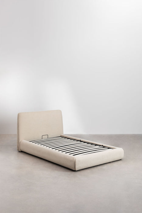 Bed Norena bouclé with bed linen box