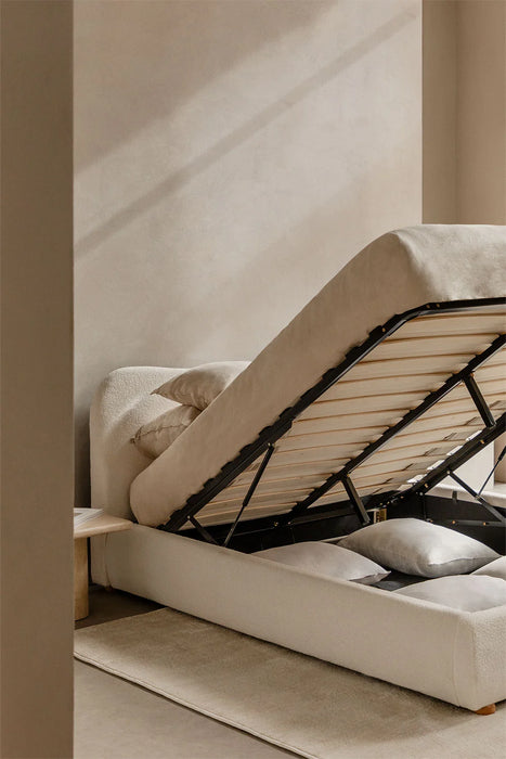 Bed Winselet bouclé with bed linen box